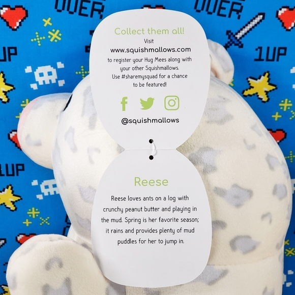 Squishmallow Reese the Spotted Pig 14" UltraSoft Stuffed Easter Plush NWT - Picture 11 of 12